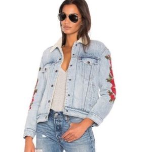 Levi’s XS flower wool jean jacket
